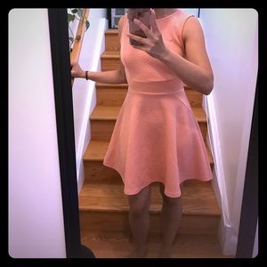 Stretchy textured A-line dress